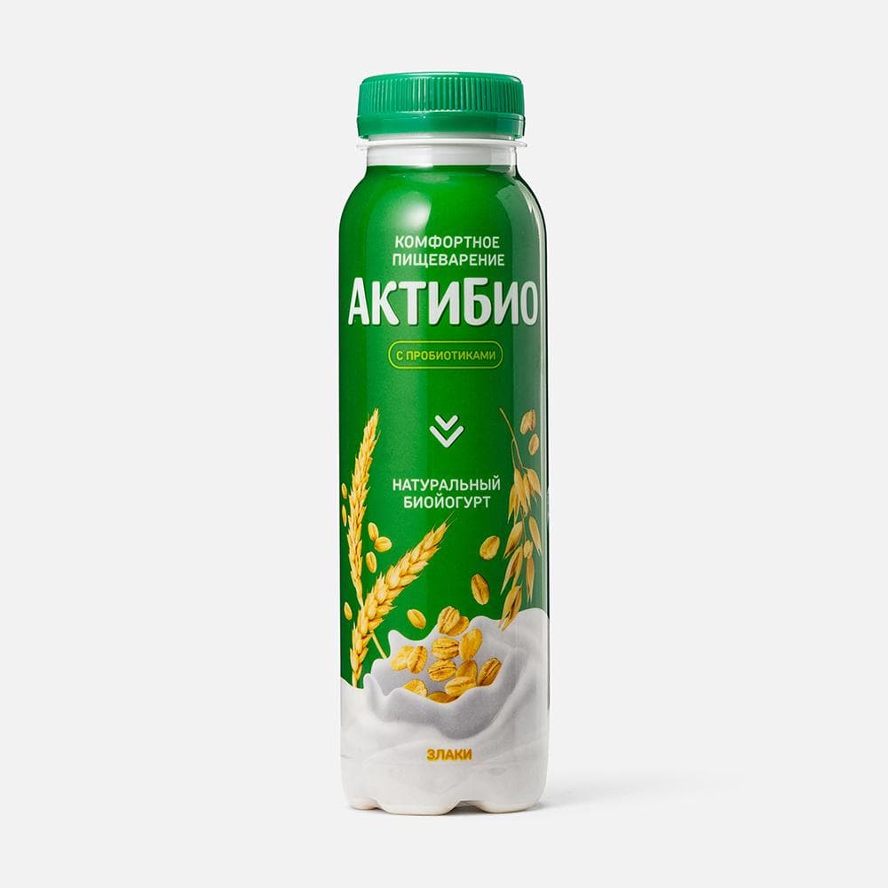 Йогурт питьевой АктиБио со злаками, 1,6% 